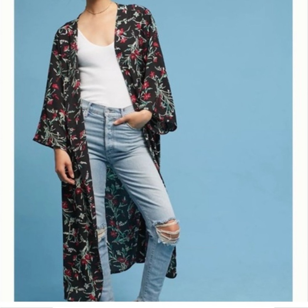 Anthropologie Floreat Floral Kimon Robe